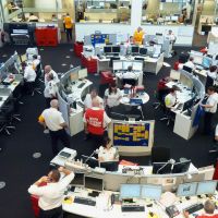 Keeping tabs: The operations center of New South Wales' Rural Fire Service in Sydney, which tracks bush fires around Australia's most populous state, is seen Friday. Australians deploy social media in battle against bush fires