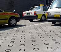 Indented circles on roads