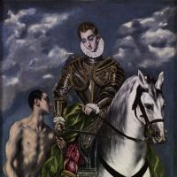Breaking aesthetic conventions: Exaggerated human proportions, such as in “Saint Martin and the Beggar” (1599), became part of El Greco’s unusual signature style. The fall and rise of 'The Greek'
