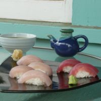 Meaty morsels: Fresh sushi featuring ahi at Sushi Rock restaurant in Hawi, Hawaii. Are Japan's fish lovers eating tuna to extinction?