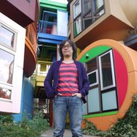 Set piece: Filmmaker Nobutaka Yamaoka at the Shusaku Arakawa-designed condo that he made a documentary about his experience of living in. Living in a house of longevity