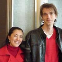 Healthy relationship: Laurier and Eiko Tiernan pose at a restaurant in Minato Ward, Tokyo. Canadian's health issue unites couple