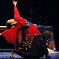 Kagita in “Flamenco: The Love Suicide at Sonezaki,” which is based on a play written by Chikamatsu Monzaemon, one of Japan’s greatest dramatists. The performance took place in Jerez, birthplace of flamenco, in Spain in 2004. Mayumi Kagita: A fusion of cultures revealed in dance