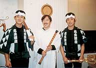 Ondekoza drummers (from left) Takahiro Yoshida, Seizan Matsuda and Ichitaro Nakanoshima lead a life that combines physical and mental self-discipline. Japan image that resonates