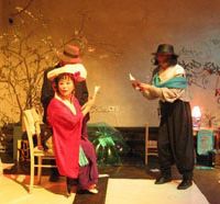 Lost in communication: Kei Ichikawa (left), Saburo Shimada and Kana Torino (right) of the Berlin-based Lasenkan Theater read lines for the staging of “Dejima,” a play by Yoko Tawada. Lasenkan to stage 'Dejima'
