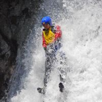 Speed racer: An urban adventurer drops from Inaritaki Waterfall. Plunging into the abyss