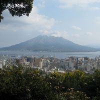Smoke signals: Seen from Mount Shiroyama overlooking the city of Kagoshima, Sakurajima sits under its characteristic plume of ash-laden smoke. Moving and shaking on Sakurajima