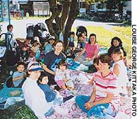The Chofu English Playgroup out on a picnic More than just child's play