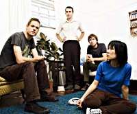 John Dieterich (second from right) and his band Deerhoof will soon visit Japan for a nationwide tour Balancing melody with noise