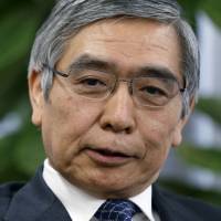 Deflation fighter: Haruhiko Kuroda, president of the Asian Development Bank, speaks during an interview in Tokyo on Feb. 11. Currency veteran offers BOJ credibility on reflation