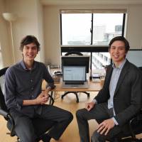 Silver lining: John Hideyoshi Martyn (left) and Billy Kosuke Martyn (right), cofounders and CEOs of the Tokyo-based startup Language Cloud. Language startup rises to cloud nine