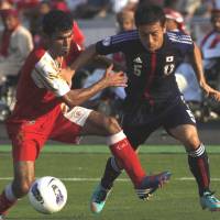 Best foot forward: Yuto Nagatomo and his Japan teammates begin the 2013 international season with a friendly against Latvia in Kobe next Wednesday. Japan looking to lay down marker for 2013 in Latvia friendly