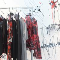 Art meets Fashion: A scarlet-splashed line of jackets and shirts inspired by the paintings of Italian artist Daniele Innamorato. Fashion that makes art more accessible