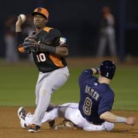 Late to the party: Highly rated infielder Jurickson Profar is enjoying his time at the 2013 World Baseball Classic after joining the Netherlands team after the second round as a replacement for an injured player. Dutch prospect Profar aiming to prolong WBC fairy tale