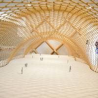 Houses of card: Model of the Japan Pavilion at Expo 2000 in Hannover, Shigeru Ban's largest structure made from paper tubes. Shigeru Ban: between function and beauty