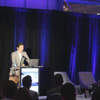 Girl power: Toshihiro Nakamura of the nonprofit organization Kopernik speaks at a symposium held in Los Angeles on March 23. Diversity confab in LA stresses role of women