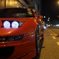 Pedal to the metal: A modified racing car waits before a race in the early hours of the morning in Hong Kong last month. Hong Kong street racers bound by need for speed