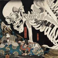 Making no bones about death: Utagawa Kuniyoshi’s “A Huge Skeleton Attacking Oya Taro Mitsukuni” (1844-47) FUKUOKA CITY The ghouls who played on the Japanese mind