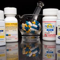 Biomedical approach: Bipolar treatments Geodon and Zoloft sit on a shelf with stimulants Provigil and Strattera at Skenderian Apothecary in Cambridge, Massachusetts, in 2007. Are we close to understanding bipolar disorder?