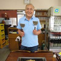 Monja-yaki restaurant owner Minoru Maruyama