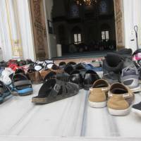 Mixed feelings over governor's gaffe: Members of Tokyo's Muslim community meet for Friday prayer at the city's largest mosque, the Tokyo Camii, in the Turkish Culture Center in Shibuya. Inose's slurs anger, bemuse Turks in Tokyo but may boost Istanbul's Olympic bid