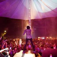 Good evening, Vietnam: Sho Okamoto takes the stage at the Hanoi CAMA Festival with his band, Okamoto’s, on May 28. On tour: Okamoto's rock out at Vietnam fest