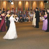 Performance: Classical Viennese dancing in full dress captivates the audience at Europa House in Tokyo during the open day event last year. Europa House one-day event opens doors to all