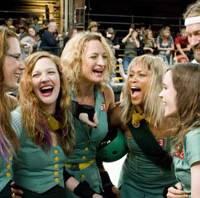 Derby days: A scene from Whip It, actress Drew Barrymore's directorial debut, which stars Ellen Page (right) as a young Texan named Bliss who escapes her boring background and finds herself via the rough sport of roller derby. 'Whip It' with Drew