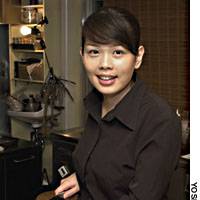 Masumi Suzuki, owner-chef of Kitchen in Nishi-Azabu. Kitchen: S.E. Asian fare with a personal touch
