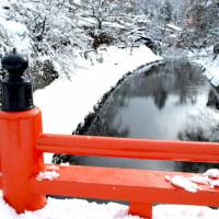 Picture-perfect: An old bridge in the snow makes a super photo-op. A winter's tale of time-warp Takayama