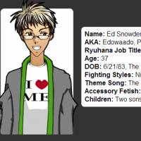 Alter ego?: Edward Snowden describes himself on what seems to be his profile page of Ryuhana Press, a now-defunct anime company based in the U.S. Snowden Web manga profile still online