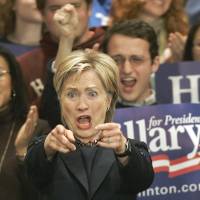 If at first you don’t succeed: Then Democratic presidential hopeful Sen. Hillary Rodham Clinton gestures to students at Wellesley College in Massachusetts on Nov. 1, 2007. Clinton is widely expected to run for the White House again in 2016. Upcoming Clinton biopic stirs speculation