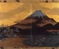 Delight in the details: “Mt. Fuji and Tagonoura” (1872), maki-e (gold-relief lacquerware) panel by Shibata Zeshin. The beauty of subtle deceit