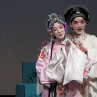 Transcending boundaries: Tamasaburo Bando as Du Liniang in “The Peony Pavilion” with Yu Jiulin from the Suzhou Kunqu Opera Theatre as Liu Mengmei. Bando Tamasaburo revives tradition of men playing women in China
