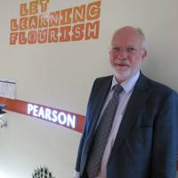 Alternative offer: John de Jong, senior vice president at Pearson English, a division of Pearson PLC, is interviewed at the firm’s Japan office in Shinjuku Ward, Tokyo, on Monday. Firm floats alternative to TOEFL