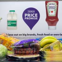 Price-sensitive business: Tesco PLC, the U.K.’s largest supermarket chain, launched Price Promise, its latest initiative offering to match the price of customers’ purchases to that of its rivals, including Wal-Mart Stores Inc.’s ASDA. Tesco has a worldwide turnover of nearly £75 billion. Food costs on rise, says British supermarket giant's chief
