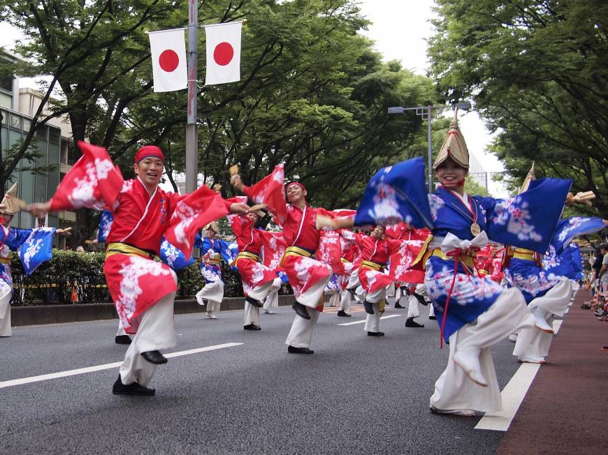 Juunin Toiro, who won the Harajuku Prize, perform at Super Yosakoi 2013