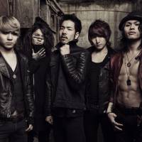 Circle pit bosses: The members of Crossfaith (L-R: Tatsuya Amano, Hiroki Ikegawa, Kenta Koie, Kazuki Takemura and Terufumi Tamano) are preparing to head out on tour in support of their new album Apocalyze. When Crossfaith tells you to rock: you listen