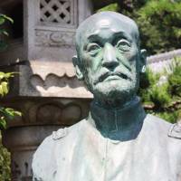 Past glories: A bust of Count Nogi Mareske, a general who committed suicide with his wife as a gesture of Imperial loyalty after Emperor Meiji’s funeral in 1912. The Emperor and the general: a visit to Fushimi Momoyama