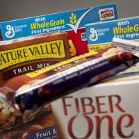 On the grain: General Mills Inc. highlights the whole-grain and fiber content of the company’s products. Research has indicated that these two dietary needs can help protect against cardiovascular disease and contribute to maintaining healthy body weight. Good health essentials: whole grains and fiber