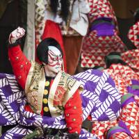 Upholding tradition: Ichikawa Ebizo XI performs at Theater Cocoon in Shibuya, Tokyo, as part of a run of plays in August. Ebizo rethinks kabuki's strategy