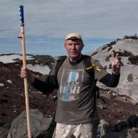 Missing: Pascal Burel poses on a mountaintop in a photo posted on the Facebook page “Find Pascal Burel.” The Frenchman has not been seen since Monday on Mount Kitadake in Yamanashi Prefecture, the country’s second-highest peak after Mount Fuji. Frenchman missing five days in Yamanashi mountains