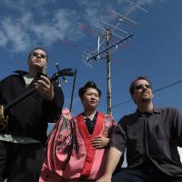 Overground: Ryukyu Underground's Jon Taylor (left) and Keith Gordon with collaborator Mika Uchizato. Putting down roots with Ryukyu Underground