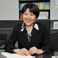 Going places: Mitsuru Clare Chino, executive officer at Itochu Corp., is interviewed at the trading house’s headquarters in Tokyo on Oct. 22. Trading house exec stakes claim for women