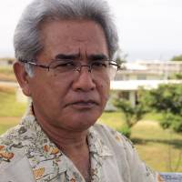 Tainted legacy: Seiryo Arakaki (above), chairman of the Okinawa Prefectural Assembly’s special committee on U.S. bases, stands at the former U.S. military land of Nishi-Futenma, while pollution fears leave the housing area’s redevelopment in limbo. Pollution rife on Okinawa's U.S.-returned base land