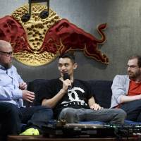Nic Liu (center) talks to Red Bull Music Academy co-founder Torsten Schmidt and Todd L. Burns at last year’s Red Bull Music Academy in New York. Tokyo prepares to get schooled in the art of beats