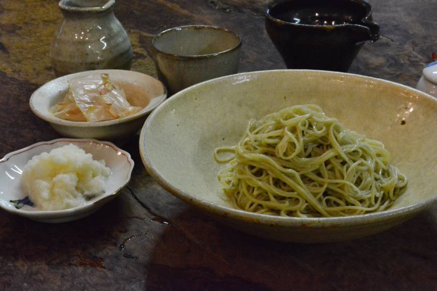 Sobakiri Karani Take a dip: Finely cut noodles at Sobakiri Karani. | JJ O'DONOGHUE