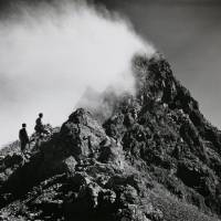 Misuo Hokari's Clouds Clearing on Yarigatake, Viewed from Yarigatake-kata (c. Japan's early masters of Alpine photography and their breathtaking views