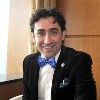 Sena Vafa, founder of the nonprofit organization Runway for Hope, is interviewed in Tokyo earlier this month. Ex-refugee uses own experiences to help others