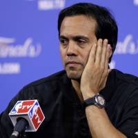 Searching for answers: Miami Heat coach Erik Spoelstra is seeking a solution to his team’s woeful defense in the NBA Finals. Heat reflect after big rout